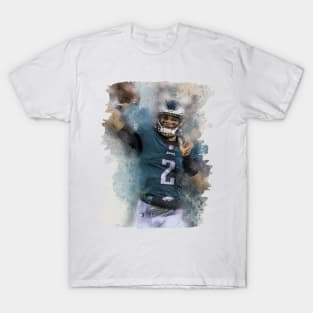 JALEN HURTS IN WATERCOLOR PAINTING-3 T-Shirt